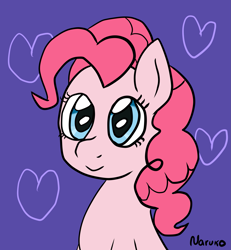 Size: 1773x1920 | Tagged: safe, artist:wrath-marionphauna, pinkie pie, earth pony, pony, g4, heart, smiling, solo