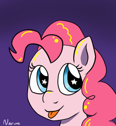 Size: 2327x2520 | Tagged: safe, artist:wrath-marionphauna, pinkie pie, earth pony, pony, g4, :p, solo, starry eyes, tongue out, wingding eyes