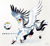 Size: 2495x2272 | Tagged: safe, artist:kanika-png, oc, oc only, hippogriff, adoptable, bracelet, chest fluff, claws, jewelry, secretarybird, solo, spread wings, wings