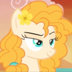 Size: 1125x1125 | Tagged: safe, screencap, pear butter, earth pony, pony, g4, my little pony: friendship is magic, the perfect pear, cropped, female, mare, outdoors, solo