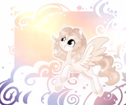 Size: 2048x1706 | Tagged: safe, artist:karzii, oc, oc:cin, pegasus, pony, female, mare, solo, sun