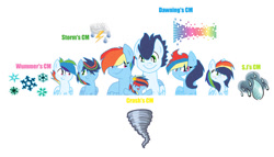 Size: 749x429 | Tagged: safe, artist:superjordanblast, rainbow dash, soarin', pegasus, pony, g4, colt, female, filly, foal, male, mare, offspring, parent:rainbow dash, parent:soarin', parents:soarindash, ship:soarindash, shipping, stallion, straight