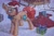 Size: 2560x1707 | Tagged: safe, artist:bullyet, oc, oc only, earth pony, pony, bowtie, christmas, female, hat, holiday, mare, mouth hold, present, sack, santa hat, sleigh, snow, snowfall, solo