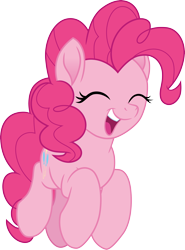 Size: 3000x4044 | Tagged: safe, artist:cloudy glow, pinkie pie, earth pony, pony, g4, my little pony: the movie, eyes closed, female, happy, mare, movie accurate, open mouth, simple background, solo, transparent background