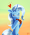 Size: 2393x2800 | Tagged: safe, artist:jphyperx, trixie, pony, unicorn, g4, bread, croissant, crying, eating, female, food, heart, horn, nom, solo, tears of joy