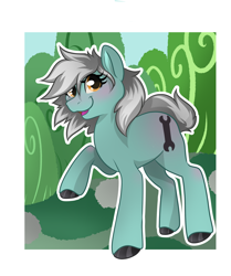 Size: 1920x2296 | Tagged: safe, artist:annuthecatgirl, oc, oc only, oc:greasy spanner, pony, hooves, raised hoof, solo