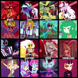 Size: 1080x1080 | Tagged: safe, artist:robertsonskywa1, edit, adagio dazzle, aria blaze, gaea everfree, gloriosa daisy, kiwi lollipop, sci-twi, sonata dusk, sunset shimmer, supernova zap, twilight sparkle, vignette valencia, wallflower blush, oc, oc:starbreaker firewalker, demon, human, leviathan, equestria girls, equestria girls specials, g4, my little pony equestria girls, my little pony equestria girls: forgotten friendship, my little pony equestria girls: friendship games, my little pony equestria girls: legend of everfree, my little pony equestria girls: rainbow rocks, my little pony equestria girls: rollercoaster of friendship, my little pony equestria girls: sunset's backstage pass, asmodeus (hellaverse), beelzebub, belphegor (hellaverse), hazbin hotel, hellaverse, helluva boss, leviathan (hellaverse), lilith magne, lilith morningstar, lucifer morningstar (hazbin hotel), mammon (hellaverse), mastermind (helluva boss), midnight sparkle, photo, satan, satan (hellaverse), seven deadly sins, sin of envy, sin of gluttony, sin of greed, sin of knowledge, sin of lust, sin of pride, sin of sloth, sin of wrath, sunset satan, text, the dazzlings