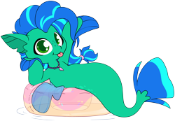 Size: 5405x3741 | Tagged: safe, artist:cutepencilcase, oc, oc only, oc:skia splash, seapony (g4), dorsal fin, fin, fin ears, fin wings, fins, fish tail, looking at you, scales, simple background, smiling, smiling at you, solo, tail, transparent background, water, wings