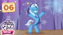 Size: 1281x720 | Tagged: safe, artist:prixy05, trixie, pony, unicorn, my little pony: form your friendship, boast busters, g4, my little pony: friendship is magic, cape, clothes, female, hat, horn, mare, solo, tell your tale style, thumbnail, trixie's cape, trixie's hat