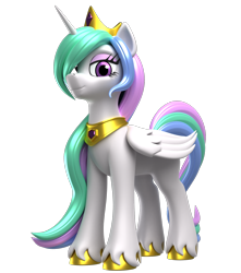 Size: 1500x1700 | Tagged: safe, artist:argos90, princess celestia, alicorn, pony, g4, 3d, 3d model