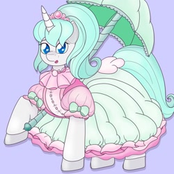 Size: 2000x2000 | Tagged: safe, artist:nine the divine, oc, oc:nine the divine, pony, unicorn, clothes, dress, horn, solo