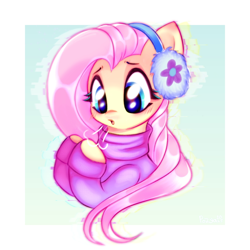 Size: 1500x1500 | Tagged: safe, artist:pozya1007, fluttershy, pegasus, pony, g4, abstract background, cute, female, mare, open mouth, passepartout, shyabetes, solo