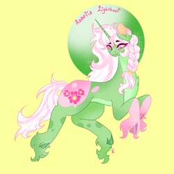 Size: 2048x2048 | Tagged: safe, artist:julietthepeanut, oc, oc:azaelia lighthoof, pony, unicorn, female, horn, mare, solo