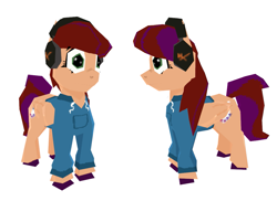 Size: 1153x841 | Tagged: safe, artist:marsminer, oc, oc only, pony, 3d, commission, low poly, retro, vrchat