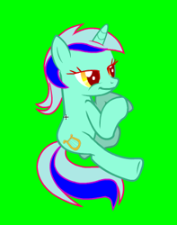 Size: 310x393 | Tagged: safe, artist:alethila, lyra heartstrings, fighting is magic, fighting is magic aurora, g4, adobe flash, advertisement, green background, palette swap, recolor, simple background