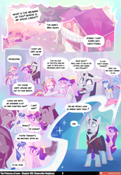 Size: 3538x5117 | Tagged: safe, artist:adreamera, artist:jadedjynx, artist:lummh, artist:ternonadime, chancellor neighsay, doctor whooves, princess cadance, shining armor, time turner, oc, oc:mira jalapa, alicorn, earth pony, pony, unicorn, comic:the princess of love, g4, absurd file size, absurd resolution, colt, colt shining armor, comic, facial hair, female, flashback, foal, framing device, goatee, horn, jerk, jerkass, male, mare, moustache, pony racism, racism, ship:shiningcadance, shipping, stallion, straight, teen princess cadance, teenage shining armor, younger