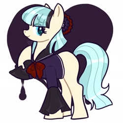 Size: 2048x2048 | Tagged: safe, artist:ghoelette0884, coco pommel, earth pony, pony, g4, clothes, female, mare, solo