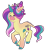 Size: 1111x1206 | Tagged: safe, artist:caffeinatedcarny, fluttershy, pony, unicorn, g4, 80s, alternate cutie mark, belly fluff, blushing, cheek fluff, cloven hooves, coat markings, colored hooves, colored horn, countershading, g5 concept leaks, gradient body, gradient legs, hair accessory, hairclip, hooves, horn, leonine tail, lidded eyes, multicolored eyes, multicolored hair, race swap, redesign, simple background, solo, species swap, tail, transparent background, unicorn fluttershy, vintage