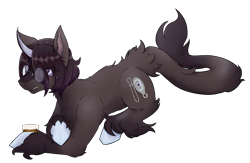 Size: 2300x1500 | Tagged: safe, artist:squeezymouse, oc, oc:bow legged, classical unicorn, pony, unicorn, alcohol, bared teeth, blaze (coat marking), butt fluff, cloven hooves, coat markings, colored, colored hooves, colored horn, colored sclera, disgusted, drink, ear fluff, facial markings, full body, glass, glasses, hair over eyes, hooves, horn, leonine tail, looking at you, male, simple background, solo, stallion, tail, transparent background, unshorn fetlocks, whiskey