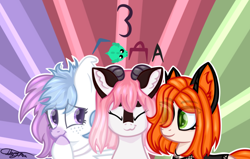 Size: 1100x700 | Tagged: safe, artist:lunar_plague, oc, oc only, oc:sadie_dee, fox, fox pony, hybrid, original species, pegasus, pony