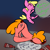 Size: 600x600 | Tagged: safe, artist:doctorsklee, cherry berry, oc, oc:cherry martini, earth pony, pony, g4, alcohol, ass up, bottle, colored, dark comedy, drawthread, drink, drunk, duo, face down ass up, female, filly, foal, happy, leapfrog, leaping, mare, misunderstanding, one-panel comic, requested art, spilled drink, suffering, younger