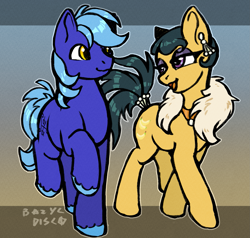 Size: 2033x1938 | Tagged: safe, artist:badyl, cleopatra jazz, oc, oc:dayandey, earth pony, pony, g4, commission, piercing