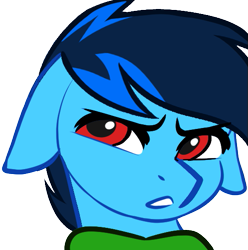 Size: 537x541 | Tagged: safe, artist:mxiiisy, oc, oc only, oc:cobalt chaser, pegasus, pony, blue coat, blue mane, digital art, emotes, male, pegasus oc, red eyes, simple background, solo, transparent background, wtf