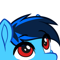 Size: 537x541 | Tagged: safe, artist:mxiiisy, oc, oc only, oc:cobalt chaser, pegasus, pony, blue coat, blue mane, digital art, emotes, lurker, lurking, male, pegasus oc, red eyes, simple background, solo, transparent background