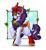 Size: 928x1000 | Tagged: safe, artist:buvanybu, oc, oc:silver brook, kirin, bridle, clothes, cloven hooves, costume, fake antlers, hearth's warming, kirin oc, male, saddle, solo, tack