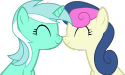 Size: 1299x784 | Tagged: safe, artist:stephen-fisher, bon bon, lyra heartstrings, sweetie drops, earth pony, unicorn, g4, female, horn, lesbian, ship:lyrabon, shipping