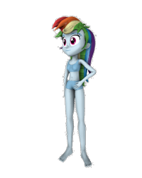 Size: 1080x1350 | Tagged: safe, artist:gaelgaming1, rainbow dash, equestria girls, g4, 3d, clothes, female, simple background, source filmmaker, swimsuit, transparent background