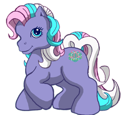 Size: 1024x959 | Tagged: safe, artist:anscathmarcach, artist:collegeman1998, razzaroo, earth pony, pony, g3, chonk, cute, female, mare, raised hoof, razzabetes, simple background, smiling, solo, transparent background