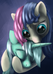 Size: 749x1041 | Tagged: safe, artist:arrkhal, bon bon, lyra heartstrings, sweetie drops, earth pony, unicorn, g4, female, horn