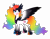 Size: 4038x3156 | Tagged: safe, artist:crazysketch101, oc, oc only, oc:rainbow madness, alicorn, pony, element of generosity, element of honesty, element of kindness, element of laughter, element of loyalty, element of magic, elements of harmony, multicolored hair, rainbow hair, simple background, solo, transparent background