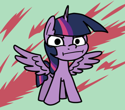 Size: 2282x2020 | Tagged: safe, artist:ewoudcponies, twilight sparkle, alicorn, pony, g4, :i, abstract background, female, frown, furrowed brow, looking at you, mare, no iris, solo, twilight sparkle (alicorn), twilight sparkle is not amused, unamused