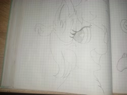 Size: 4160x3120 | Tagged: safe, earth pony, drawing, drawing in a notebook, sheet in cells, рисунок карандашом