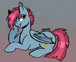 Size: 1952x1593 | Tagged: safe, artist:badyl, oc, oc only, oc:nella schuss, bat pony, pony, commission, female, solo