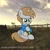 Size: 1000x1000 | Tagged: safe, artist:unitxxvii, oc, oc only, oc:littlepip, earth pony, pony, fallout equestria, cheating, console command, female, mare, outdoors, pipbuck, sitting, solo