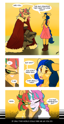 Size: 3827x7337 | Tagged: safe, artist:2hrnap, princess flurry heart, anthro, g4, comic, dialogue, kneeling, renegade flurry heart