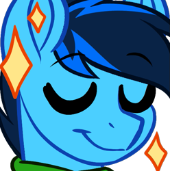 Size: 537x541 | Tagged: safe, artist:mxiiisy, oc, oc only, oc:cobalt chaser, pegasus, pony, blue coat, blue mane, clothes, digital art, emotes, eyes closed, hoodie, jacket, male, pegasus oc, simple background, solo, sweater, transparent background