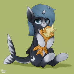 Size: 720x720 | Tagged: safe, artist:quvr, oc, original species, shark, shark pony, plushie, solo, toy