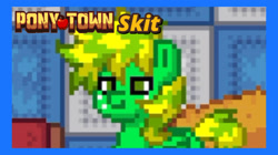 Size: 2266x1273 | Tagged: safe, oc, oc only, oc:zesty lime, pegasus, pony, pony town, bedroom eyes, digital art, link in description, pegasus oc, pixel art, smiling, smirk, solo, youtube link