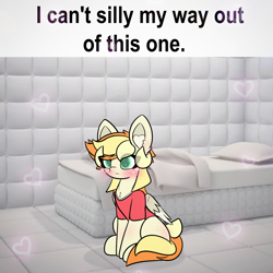 Size: 1660x1660 | Tagged: safe, artist:sodapop sprays, oc, oc only, oc:sodapop sprays, pegasus, pony, commission, indoors, padded cell, silly, solitary confinement, solo, ych result