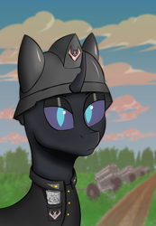 Size: 1356x1960 | Tagged: safe, oc, oc only, changeling, equestria at war mod, clothes, solo, uniform, war