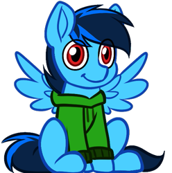 Size: 537x541 | Tagged: safe, artist:mxiiisy, oc, oc only, oc:cobalt chaser, pegasus, pony, blue coat, blue mane, clothes, digital art, emotes, full body, hoodie, jacket, male, pegasus oc, red eyes, simple background, solo, spread wings, sweater, transparent background, wat, wings