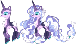 Size: 3183x1859 | Tagged: safe, artist:kurosawakuro, oc, pony, unicorn, female, horn, magical lesbian spawn, mare, offspring, parent:princess luna, parent:starlight glimmer, parents:starluna, simple background, solo, transparent background