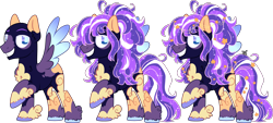 Size: 5872x2645 | Tagged: safe, artist:kurosawakuro, oc, pegasus, pony, bald, magical lesbian spawn, male, offspring, parent:princess luna, parent:twilight sparkle, parents:twiluna, simple background, solo, stallion, transparent background