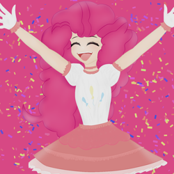 Size: 1280x1280 | Tagged: safe, artist:emma63194nr, pinkie pie, human, equestria girls, g4, female, solo