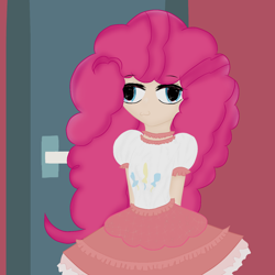 Size: 1280x1280 | Tagged: safe, artist:emma63194nr, pinkie pie, human, equestria girls, g4, solo