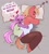 Size: 1149x1280 | Tagged: safe, artist:xconito, big macintosh, cheerilee, earth pony, anthro, unguligrade anthro, g4, bed, blanket, cheeribetes, clothes, cuddling, cute, dress, duo, duo male and female, female, freckles, heart, hug, male, muscles, onomatopoeia, open mouth, pants, pillow, ship:cheerimac, shipping, size difference, sound effects, spooning, straight, tank top, unshorn fetlocks, zzz